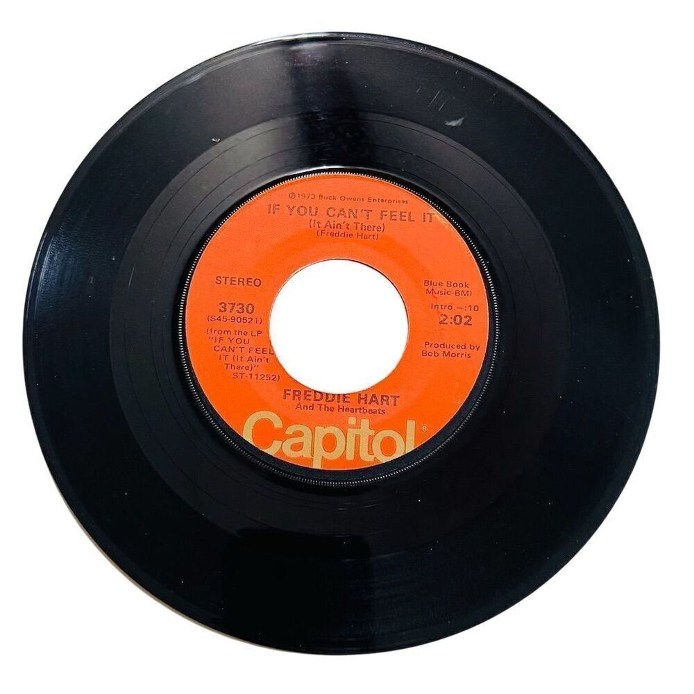 Freddie Hart 7" Vinyl 45 RPM Single Country Capitol Records 1973 #3730